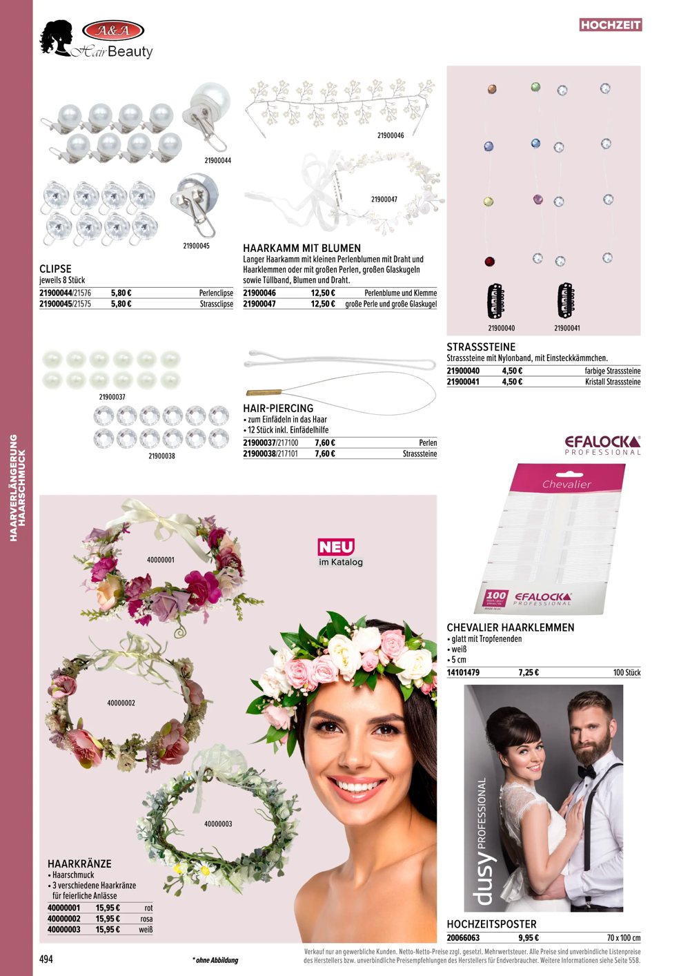 Katalogseite Haarschmuck
