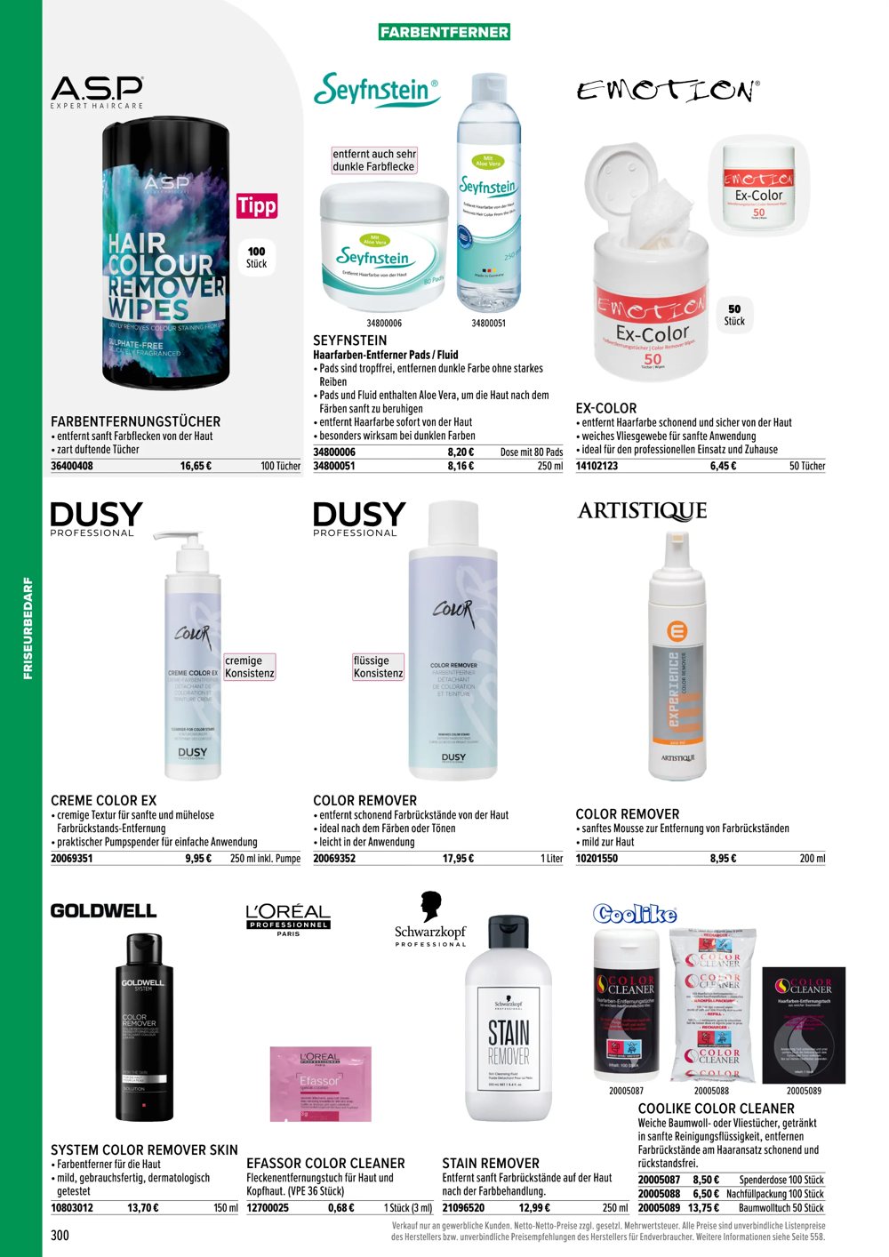 Katalogseite Friseurbedarf
